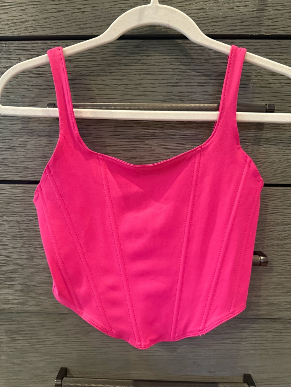 Women’s Fitted Hot Pink Crop Top